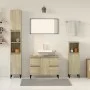 Set de muebles de baño 3 pzas madera contrachapada roble Sonoma de , Muebles de baño - Ref: Foro24-3307672, Precio: 202,05 €,...