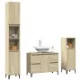 Set de muebles de baño 3 pzas madera contrachapada roble Sonoma de , Muebles de baño - Ref: Foro24-3307672, Precio: 202,05 €,...