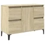 Set de muebles de baño 3 pzas madera contrachapada roble Sonoma de , Muebles de baño - Ref: Foro24-3307672, Precio: 202,05 €,...