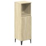 Set de muebles de baño 3 pzas madera contrachapada roble Sonoma
