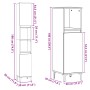 Set de muebles de baño 3 pzas madera contrachapada roble Sonoma