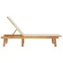 Solid acacia wood sun lounger with grey textilene by , Loungers - Ref: Foro24-4008413, Price: 171,31 €, Discount: %