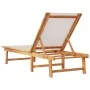 Tumbona de madera maciza de acacia y textileno gris de , Tumbonas - Ref: Foro24-4008413, Precio: 171,31 €, Descuento: %