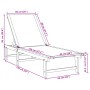 Massive Sonnenliege aus Akazienholz und grauem Textilene von , Liegen - Ref: Foro24-4008413, Preis: 144,37 €, Rabatt: %
