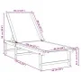 Solid acacia wood sun lounger with grey textilene by , Loungers - Ref: Foro24-4008413, Price: 171,31 €, Discount: %