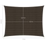 Brown HDPE sail shade 160 g/m² 2.5x4 m by vidaXL, Umbrellas - Ref: Foro24-311784, Price: 29,48 €, Discount: %
