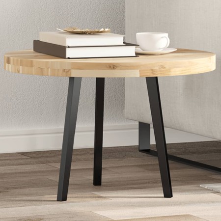 Solid acacia wood round table top Ø60x4 cm by , Table tops - Ref: Foro24-4008690, Price: 65,74 €, Discount: %