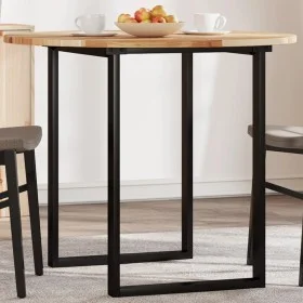 Solid acacia wood round table top Ø90x2 cm by , Table tops - Ref: Foro24-4008699, Price: 89,23 €, Discount: %
