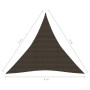 Segelmarkise HDPE braun 160 g/m² 4x4x4 m von vidaXL, Sonnenschirme - Ref: Foro24-311808, Preis: 33,43 €, Rabatt: %