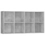 Graues Sperrholzregal/Sideboard 66x30x130 cm von vidaXL, Bücherregale und Regale - Ref: Foro24-800157, Preis: 76,13 €, Rabatt: %