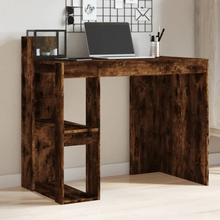 Ingenieurholz-Schreibtisch in geräucherter Eiche, 103,5x56,5x94 cm. von , Schreibtische - Ref: Foro24-847979, Preis: 90,39 €,...