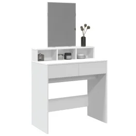Frisiertisch mit weißem Spiegel 80x41x144,5 cm von , Schlafzimmerkommoden - Ref: Foro24-848171, Preis: 95,17 €, Rabatt: %