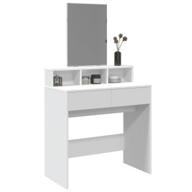 Frisiertisch mit weißem Spiegel 80x41x144,5 cm von , Schlafzimmerkommoden - Ref: Foro24-848171, Preis: 96,96 €, Rabatt: %