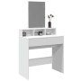Frisiertisch mit weißem Spiegel 80x41x144,5 cm von , Schlafzimmerkommoden - Ref: Foro24-848171, Preis: 96,96 €, Rabatt: %