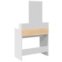 Frisiertisch mit weißem Spiegel 80x41x144,5 cm von , Schlafzimmerkommoden - Ref: Foro24-848171, Preis: 96,96 €, Rabatt: %