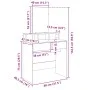 Dresser with white mirror 80x41x144.5 cm by , Bedroom Dressers - Ref: Foro24-848171, Price: 95,17 €, Discount: %