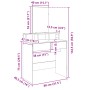 Frisiertisch mit weißem Spiegel 80x41x144,5 cm von , Schlafzimmerkommoden - Ref: Foro24-848171, Preis: 96,96 €, Rabatt: %