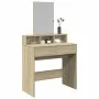 Tocador con espejo color roble Sonoma 130x50x132,5 cm de , Tocadores para dormitorios - Ref: Foro24-848173, Precio: 100,87 €,...