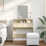 Tocador con espejo color roble Sonoma 130x50x132,5 cm de , Tocadores para dormitorios - Ref: Foro24-848173, Precio: 106,55 €,...