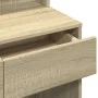 Tocador con espejo color roble Sonoma 130x50x132,5 cm de , Tocadores para dormitorios - Ref: Foro24-848173, Precio: 100,87 €,...