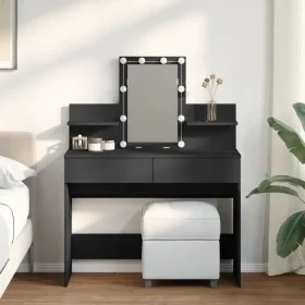 Black vanity with LED lights 100x40x130 cm by , Bedroom Dressers - Ref: Foro24-848200, Price: 156,71 €, Discount: %