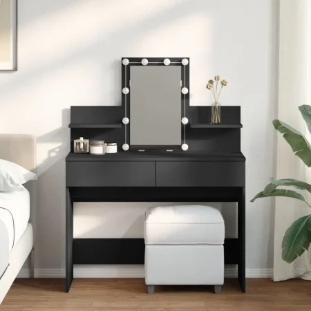 Black vanity with LED lights 100x40x130 cm by , Bedroom Dressers - Ref: Foro24-848200, Price: 156,68 €, Discount: %