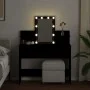 Black vanity with LED lights 100x40x130 cm by , Bedroom Dressers - Ref: Foro24-848200, Price: 156,68 €, Discount: %