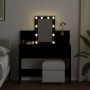 Tocador con luces LED negro 100x40x130 cm de , Tocadores para dormitorios - Ref: Foro24-848200, Precio: 171,03 €, Descuento: %