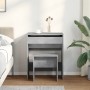 Tocador con taburete gris hormigón 60x40x113,5 cm de , Tocadores para dormitorios - Ref: Foro24-848216, Precio: 100,04 €, Des...