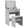 Tocador con taburete gris hormigón 60x40x113,5 cm de , Tocadores para dormitorios - Ref: Foro24-848216, Precio: 100,04 €, Des...