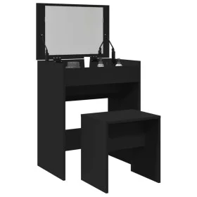 Frisiertisch mit schwarzem Hocker 60x40x113,5 cm von , Schlafzimmerkommoden - Ref: Foro24-848214, Preis: 103,00 €, Rabatt: %