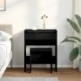 Tocador con taburete negro 60x40x113,5 cm de , Tocadores para dormitorios - Ref: Foro24-848214, Precio: 103,00 €, Descuento: %