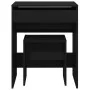 Tocador con taburete negro 60x40x113,5 cm de , Tocadores para dormitorios - Ref: Foro24-848214, Precio: 103,00 €, Descuento: %