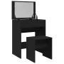 Tocador con taburete negro 60x40x113,5 cm de , Tocadores para dormitorios - Ref: Foro24-848214, Precio: 103,00 €, Descuento: %
