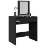 Tocador con espejo negro 73x46,5x120 cm de , Tocadores para dormitorios - Ref: Foro24-848221, Precio: 97,56 €, Descuento: %