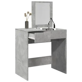 Tocador con espejo gris hormigón 73x46,5x120 cm de , Tocadores para dormitorios - Ref: Foro24-848223, Precio: 82,15 €, Descue...