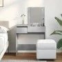 Dresser with concrete gray mirror 73x46.5x120 cm by , Bedroom Dressers - Ref: Foro24-848223, Price: 82,24 €, Discount: %