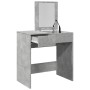 Frisiertisch mit grauem Betonspiegel 73x46,5x120 cm von , Schlafzimmerkommoden - Ref: Foro24-848223, Preis: 83,43 €, Rabatt: %