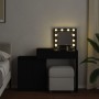 Tocador con luces LED negro 115x37x110,5 cm de , Tocadores para dormitorios - Ref: Foro24-848228, Precio: 128,11 €, Descuento: %