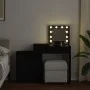 Tocador con luces LED negro 115x37x110,5 cm de , Tocadores para dormitorios - Ref: Foro24-848228, Precio: 132,87 €, Descuento: %