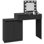 Tocador con luces LED negro 115x37x110,5 cm de , Tocadores para dormitorios - Ref: Foro24-848228, Precio: 132,87 €, Descuento: %