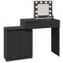 Tocador con luces LED negro 115x37x110,5 cm de , Tocadores para dormitorios - Ref: Foro24-848228, Precio: 128,11 €, Descuento: %