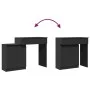 Tocador con luces LED negro 115x37x110,5 cm de , Tocadores para dormitorios - Ref: Foro24-848228, Precio: 132,87 €, Descuento: %