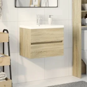 Badezimmermöbel-Set, 2-teilig, aus Keramik und Ingenieurholz von , Badezimmermöbel - Ref: Foro24-3307658, Preis: 146,47 €, Ra...