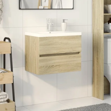 Set de muebles de baño 2 pzas cerámica y madera de ingeniería de , Muebles de baño - Ref: Foro24-3307658, Precio: 149,54 €, D...