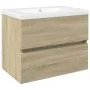 Set de muebles de baño 2 pzas cerámica y madera de ingeniería de , Muebles de baño - Ref: Foro24-3307658, Precio: 149,54 €, D...