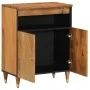 Solid mango wood auxiliary cabinet 60x33x75 cm by , CD and DVD storage - Ref: Foro24-358309, Price: 84,85 €, Discount: %