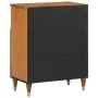 Solid mango wood auxiliary cabinet 60x33x75 cm by , CD and DVD storage - Ref: Foro24-358309, Price: 84,85 €, Discount: %
