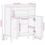 Solid mango wood auxiliary cabinet 60x33x75 cm by , CD and DVD storage - Ref: Foro24-358309, Price: 85,89 €, Discount: %