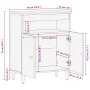 Solid mango wood auxiliary cabinet 60x33x75 cm by , CD and DVD storage - Ref: Foro24-358309, Price: 84,85 €, Discount: %